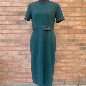 Maggy London Forest Green Short Sleeve Dress (8)